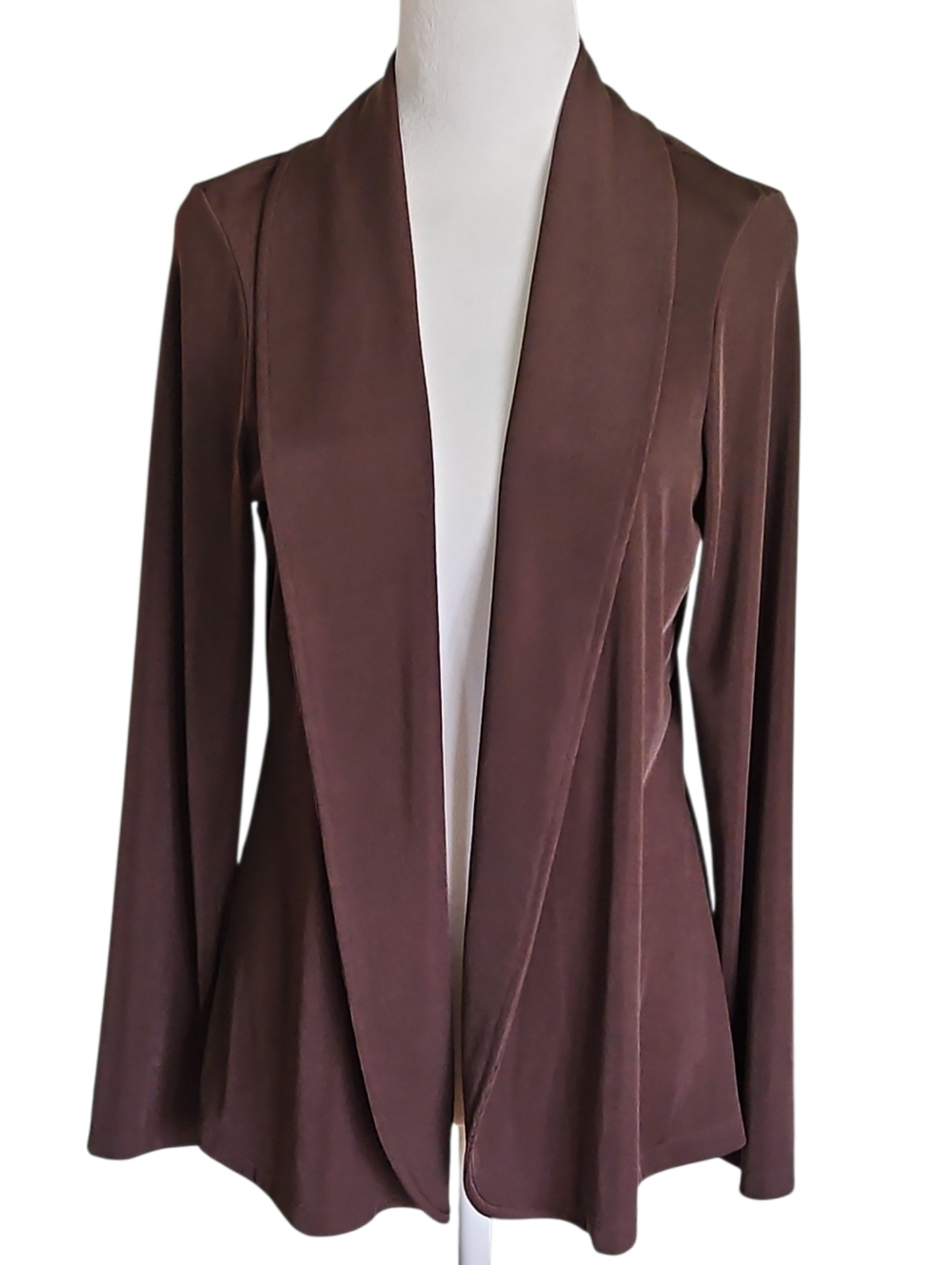 Chico's Easywear Brown Open-Front Cardigan